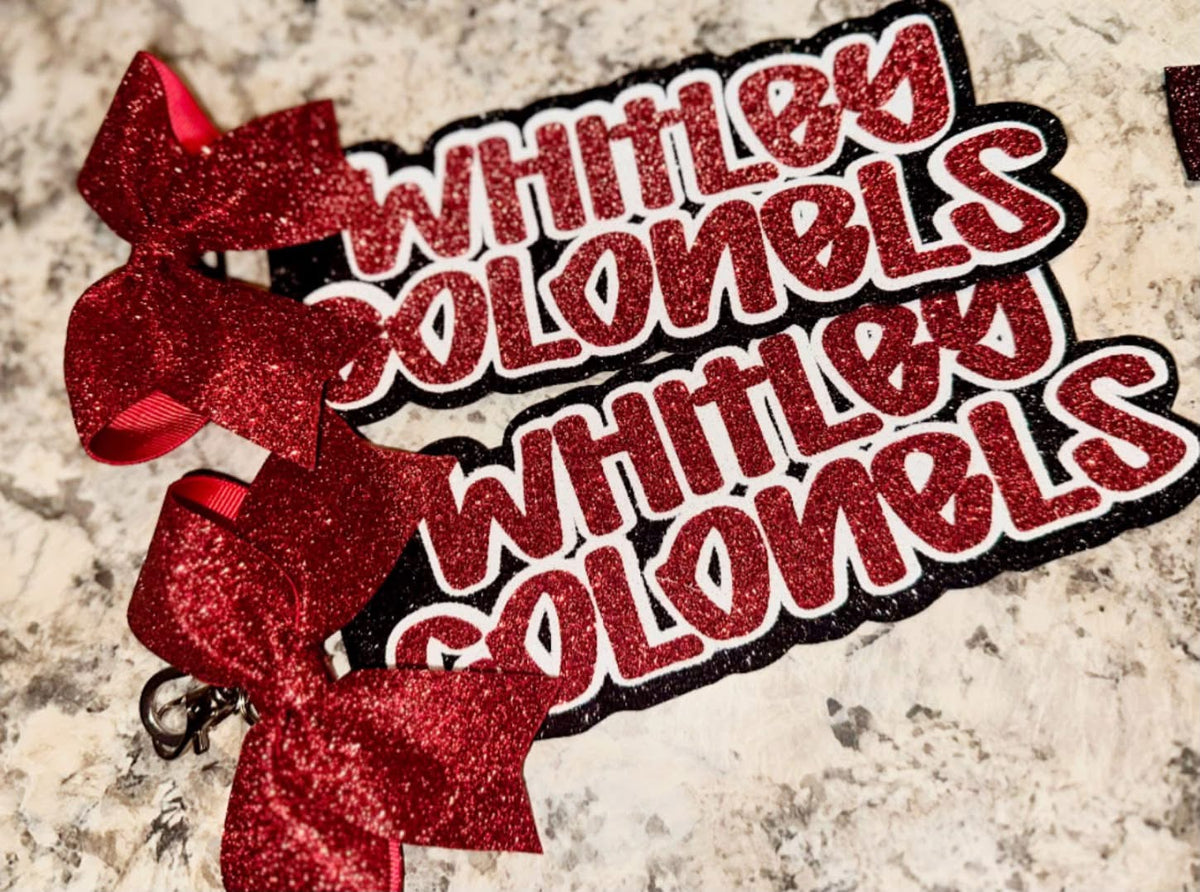 WHITLEY COLONELS CHEER BACKPACK TAG