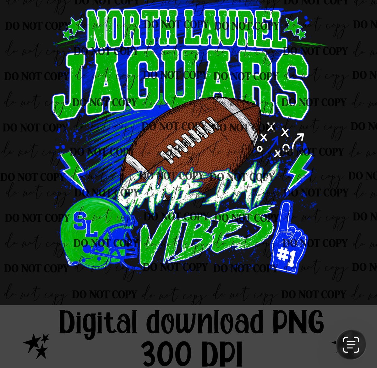 Custom Game Day Vibes Digital Design