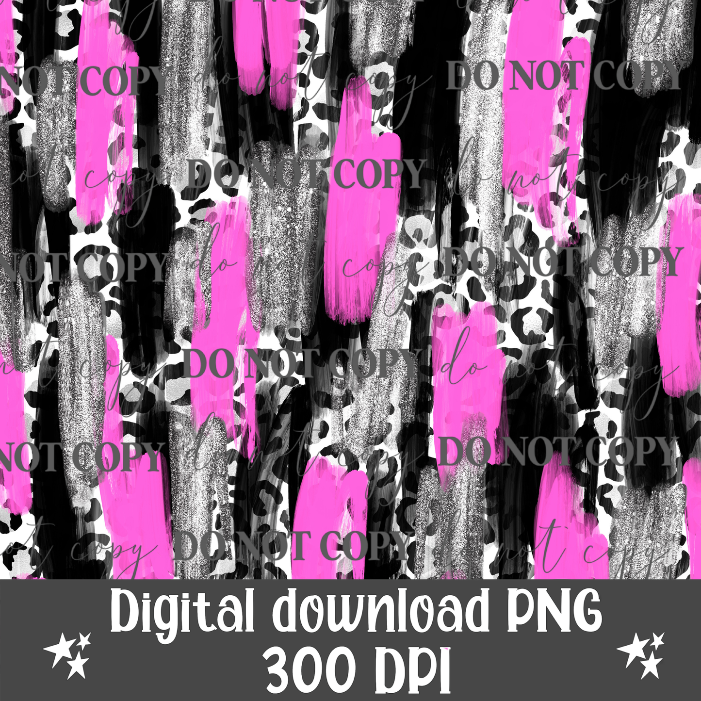 Pink & Black Glitter Digital Paper