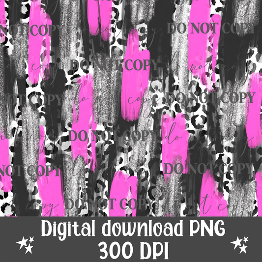 Pink & Grey Glitter Digital Paper