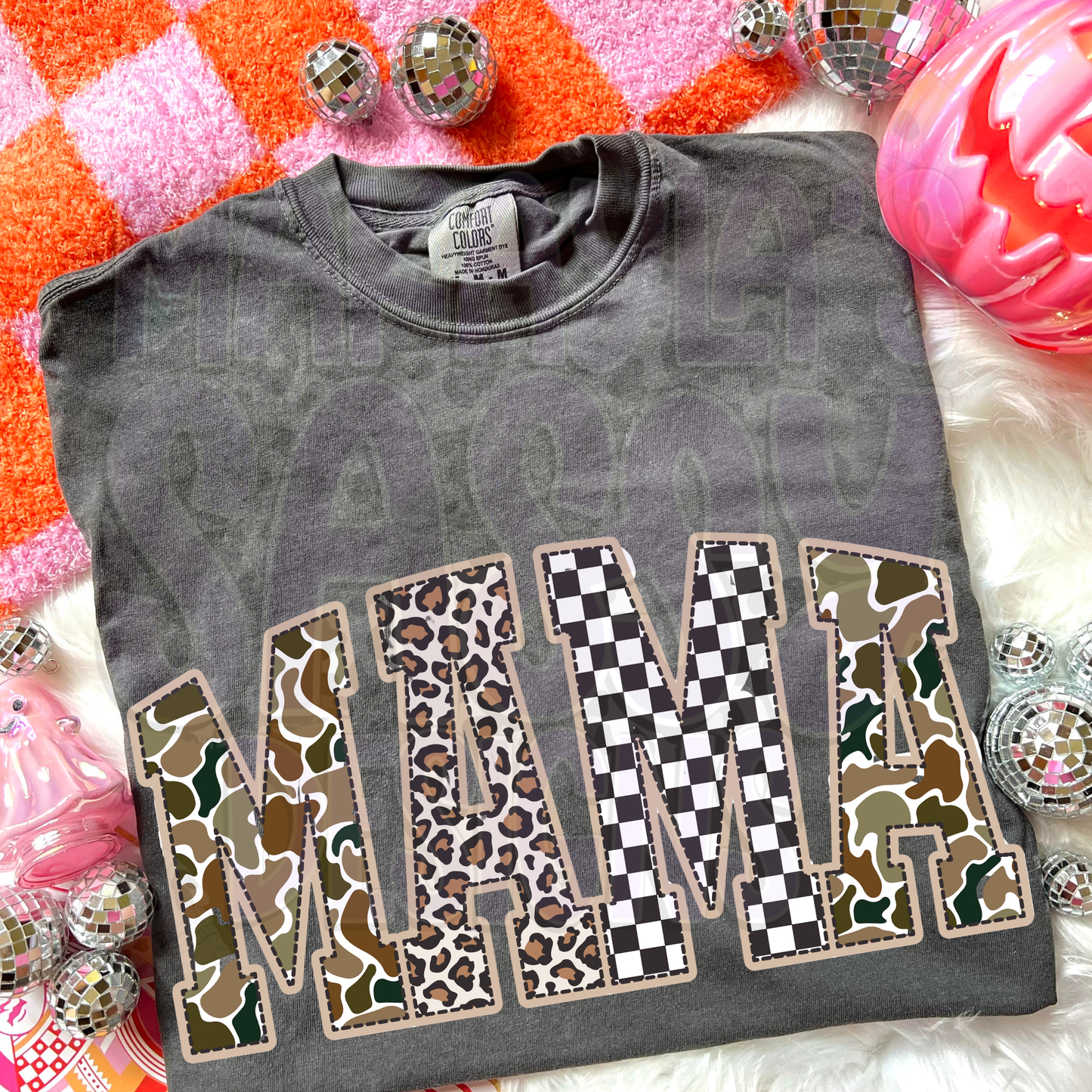 Checkered~Camo~Leopard MAMA Tshirt