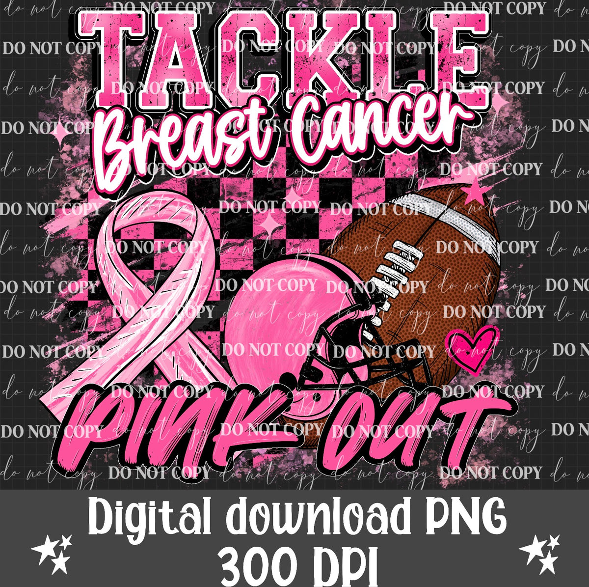 Tackle Breast Cancer PINK OUT PNG