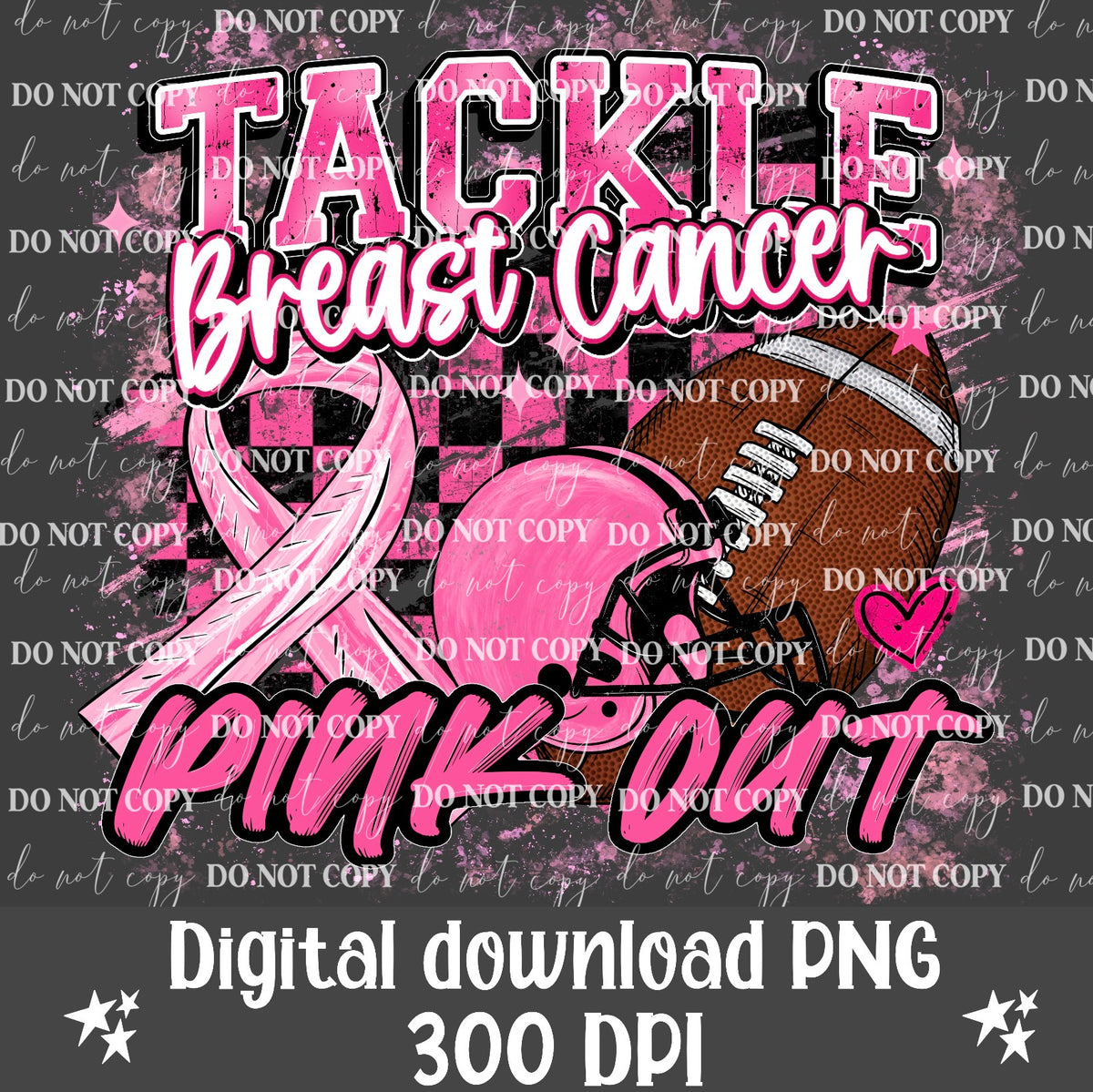 Tackle Breast Cancer PINK OUT PNG