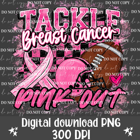 Tackle Breast Cancer PINK OUT PNG