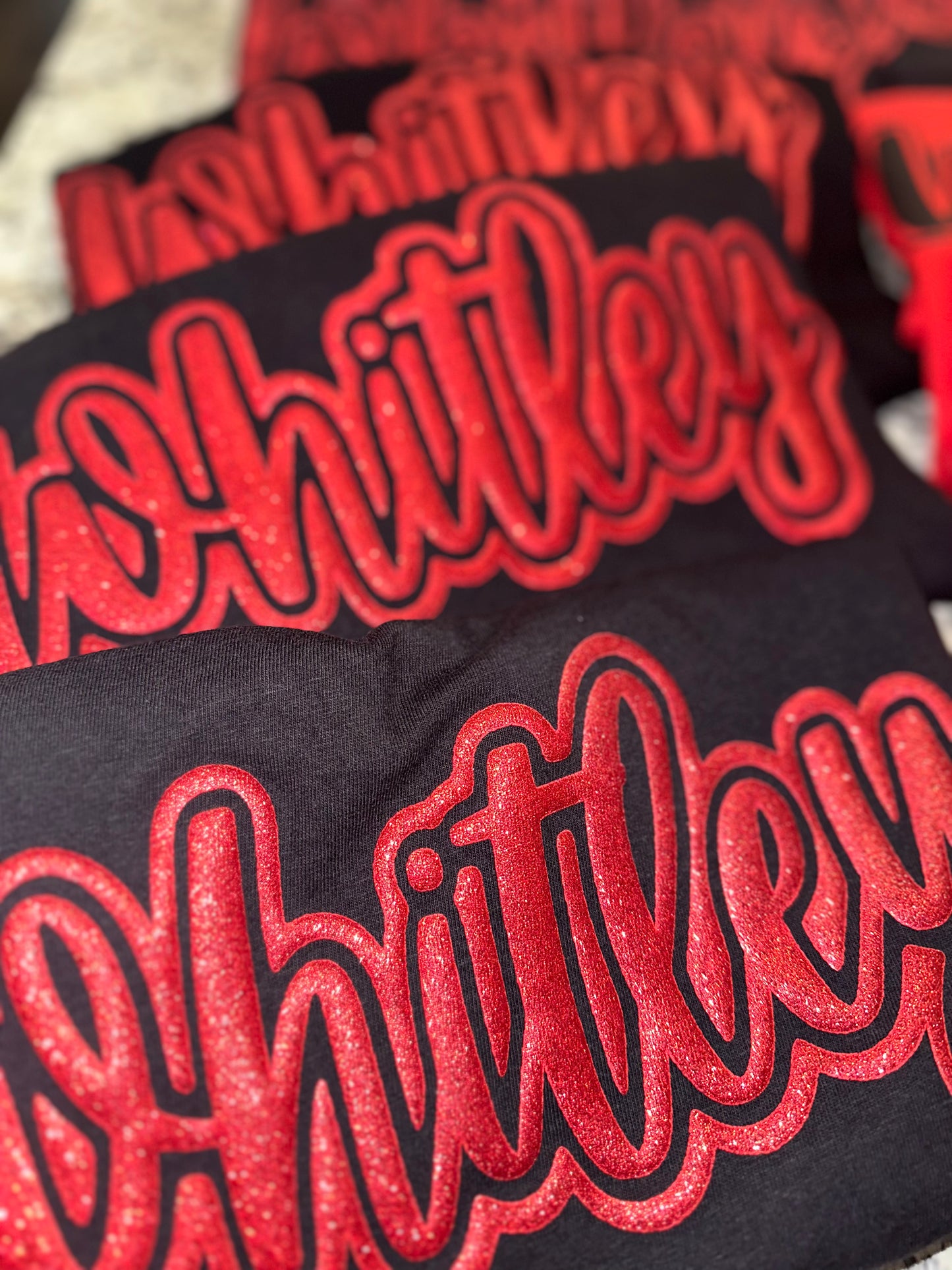 Glitter Puff Whitley Tshirt Adult Sizing