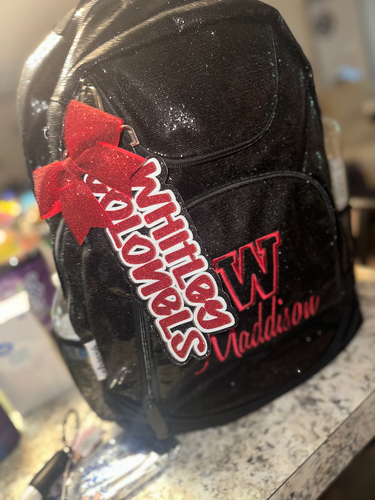 WHITLEY COLONELS CHEER BACKPACK TAG