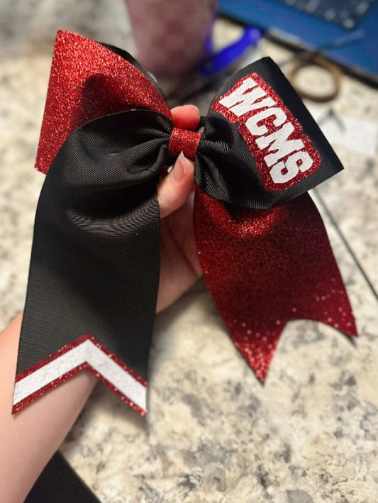 GLITTER CHEER BOW