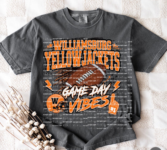 Williamsburg Yellowjackets Game Day Vibes Adult sizing