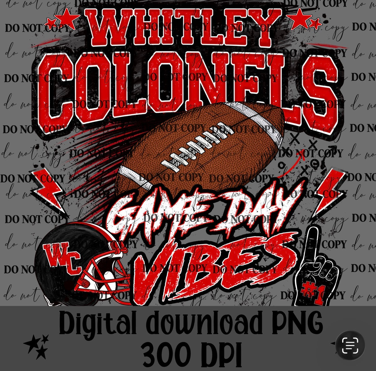 Custom Game Day Vibes Digital Design
