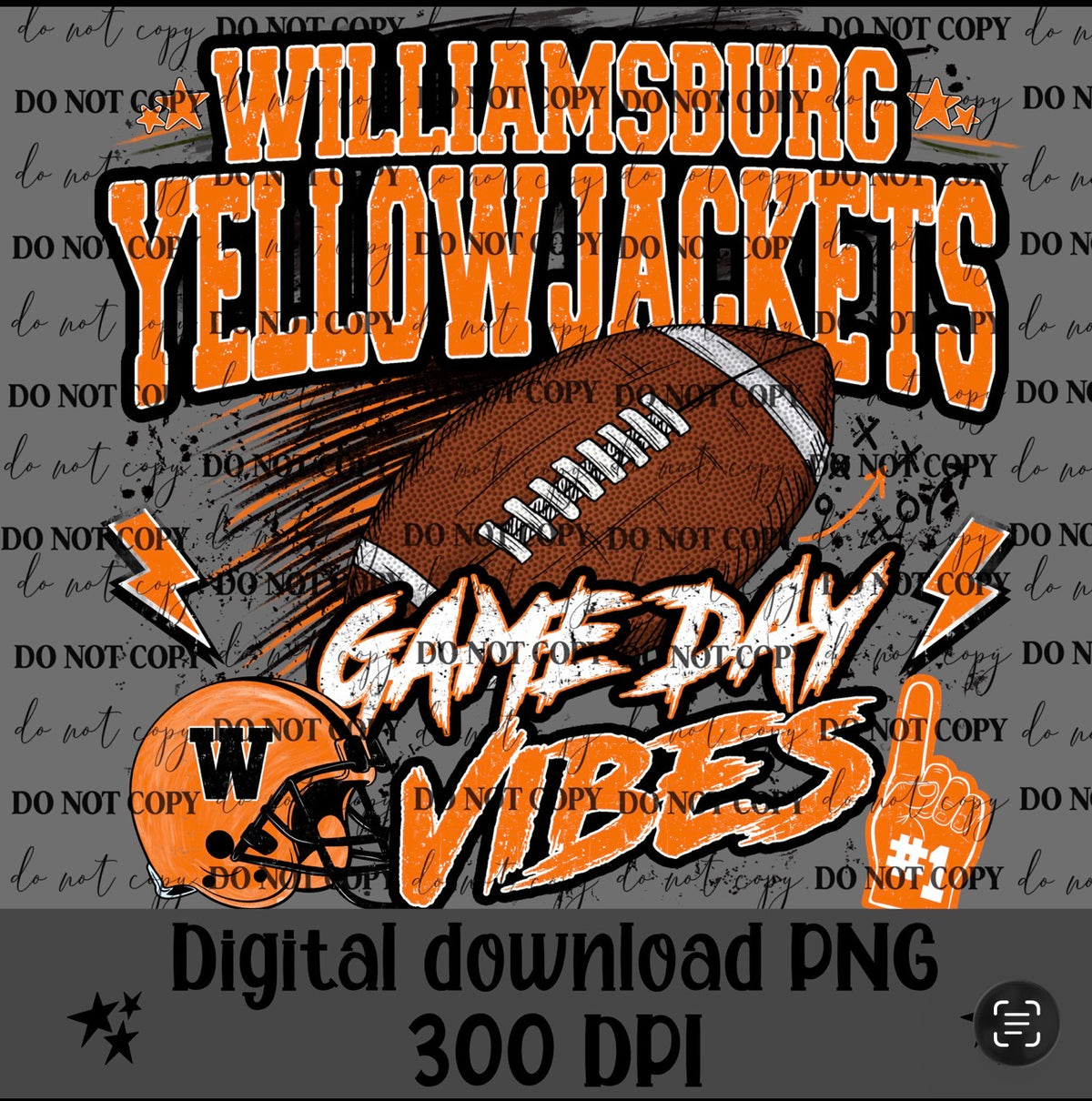 Custom Game Day Vibes Digital Design